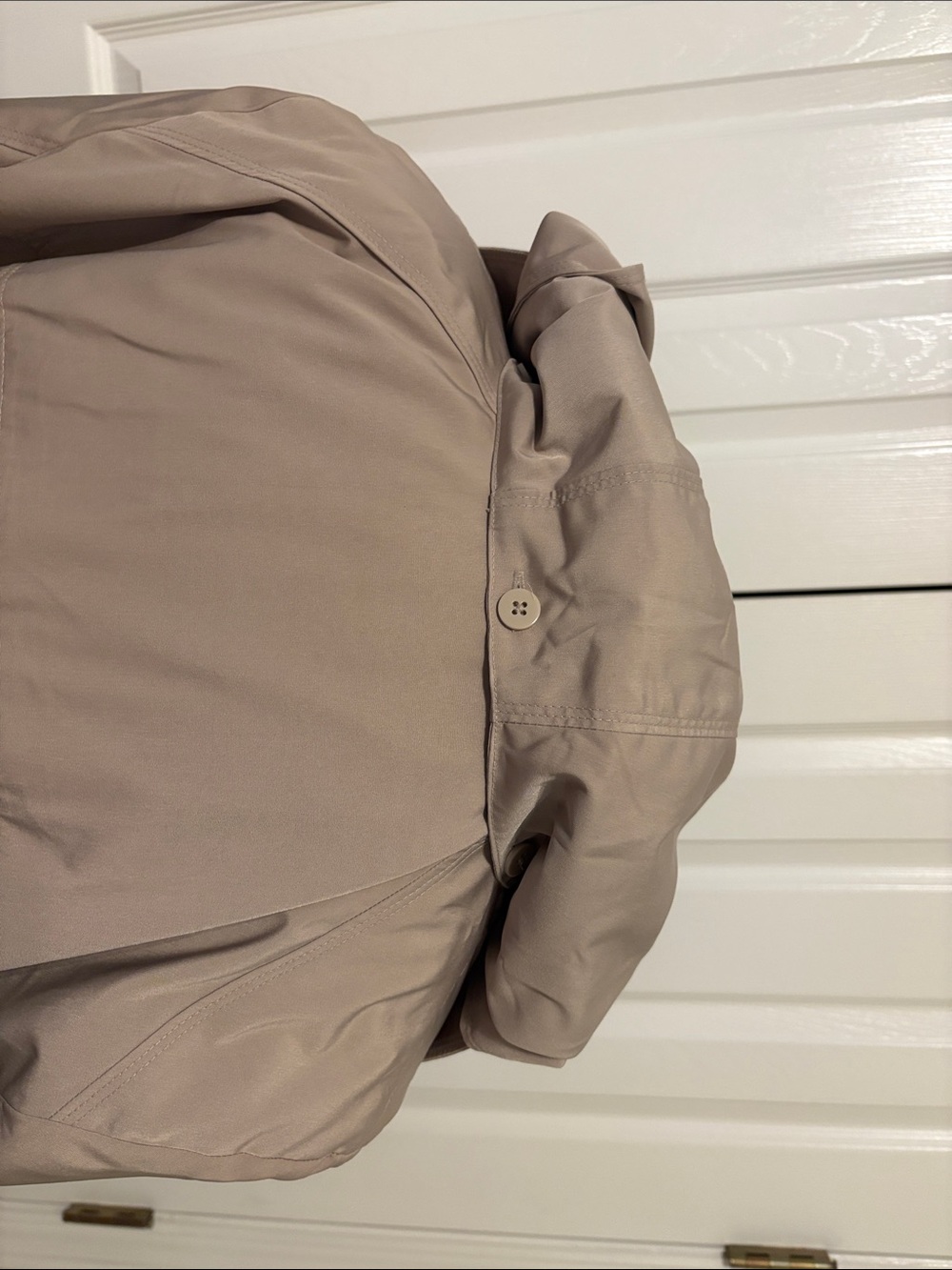 London Fog Stone Beige Trench Coat with Belt - Picture 4 of 7
